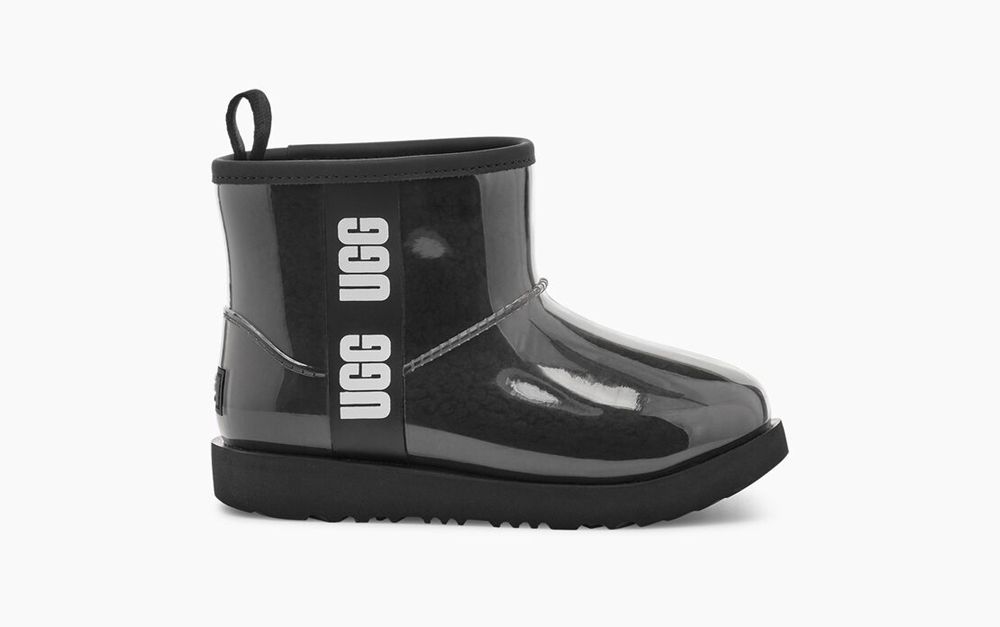 Ugg Classic Clear Mini Ii - Kids Boots - Black - NZ (9367MJLZS)